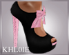 K 50's pink black heels