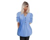 Blue Bunched Sleeve