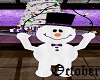 Purple Christmas Snowman