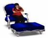 Royal blue chair/ottaman