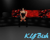 Black & Red Club Couch