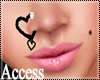 A. B. Heart Nose Ring