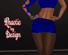 Blue leather skirt