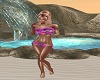 Fushia Pnt Ruffle Bikini