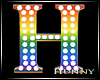 H. Rainbow Letter H