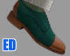 Green/Brown Leathr Shoes