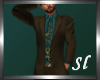 (SL)Brown/teal full suit