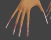 K- Pink heart nails