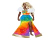 Elegant Rainbow Gown