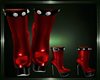 }CB{ Red Metalic Boots