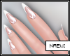 Glossy french pink nails