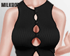 Black Ribbed Crop