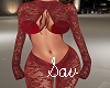 Red Lace Pantsuit