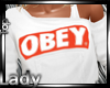 White Obey Slouch Jumper