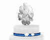 White Rose cake topper