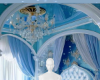 Blue bedroom background