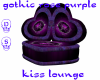 Goth purple kiss lounge