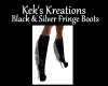 Black&Silver Fringe Boot