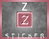 Letter Z-1 Sticker *me*