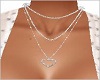3 Chains Heart Necklace