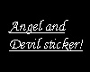 Angel and devil sticker