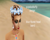 blue flower head band