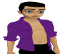 man's purple shirt
