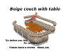 Biege couch w/Table