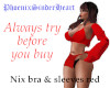 Nix bra & sleeves red