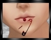 Emo Lip Blood safety pin