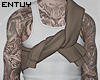 tattoo + brown hoodie