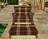 chairs plaid browns