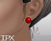 Red Stud Earings
