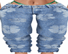 Green Flower Jeans