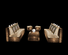 Golden Two Sofa Set