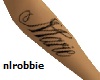 Name tattoo arm