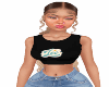 Black Leo Crop