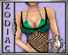 Teal hip hop bikini net