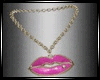 Kiss Necklace Pink