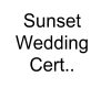 Sunset wedding cert