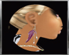 PINK FEATHER/GLD EARRING