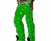 Green bandana pant