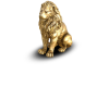 Golden lion statue