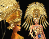 feathers golden headdres