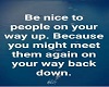 Be nice to people poster