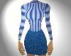 Blue stripe top + skirt