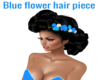 Blue flower hair piece