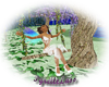 Fairy on swing sticker