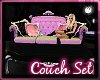 Elegent Pink Black Couch