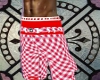 red plad swagg shorts